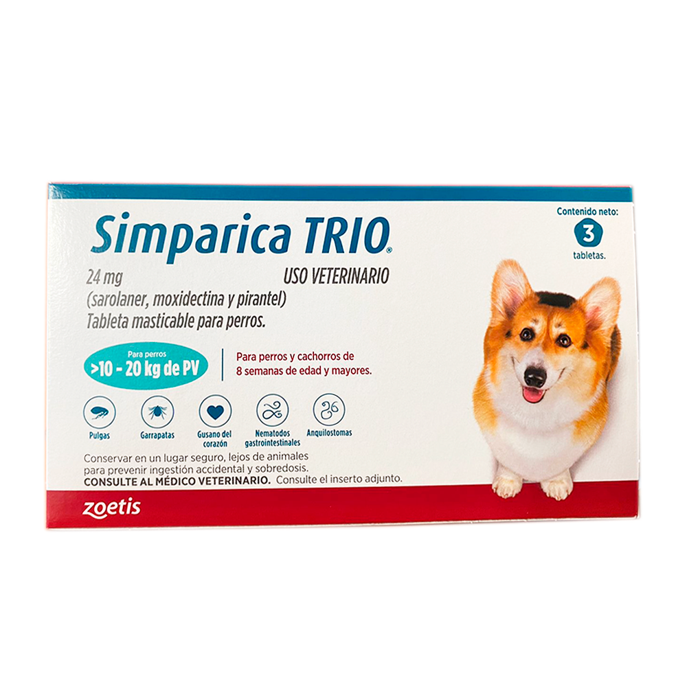 Simparica Trio 10-20 kg 24mg