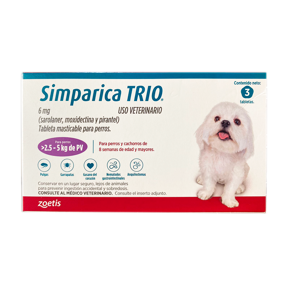 Simparica Trio 2.5-5kg 6mg